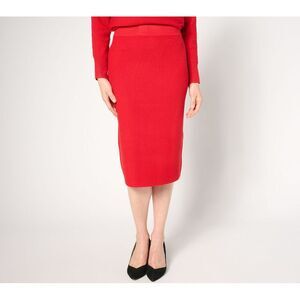 Studio Park Women's Petite Skirt PXS X Amy Stran Sweater Red A667605